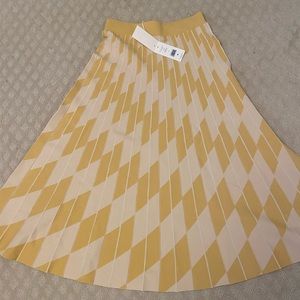 Tory Burch Deep Pleated Tech Knit Skirt